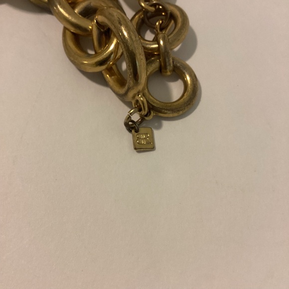 Banana Republic Necklace Chunky Gold Tone Textured Statement Piece - Picture 4 of 10